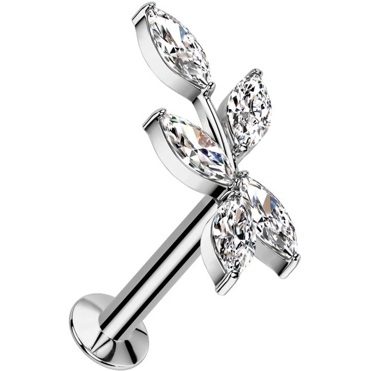 Labret winorośl cyrkonia push-in
