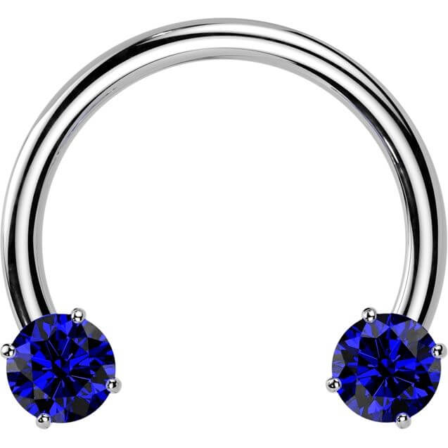 Tytan podkowa cyrkonia z łapkach push-in - Image 7