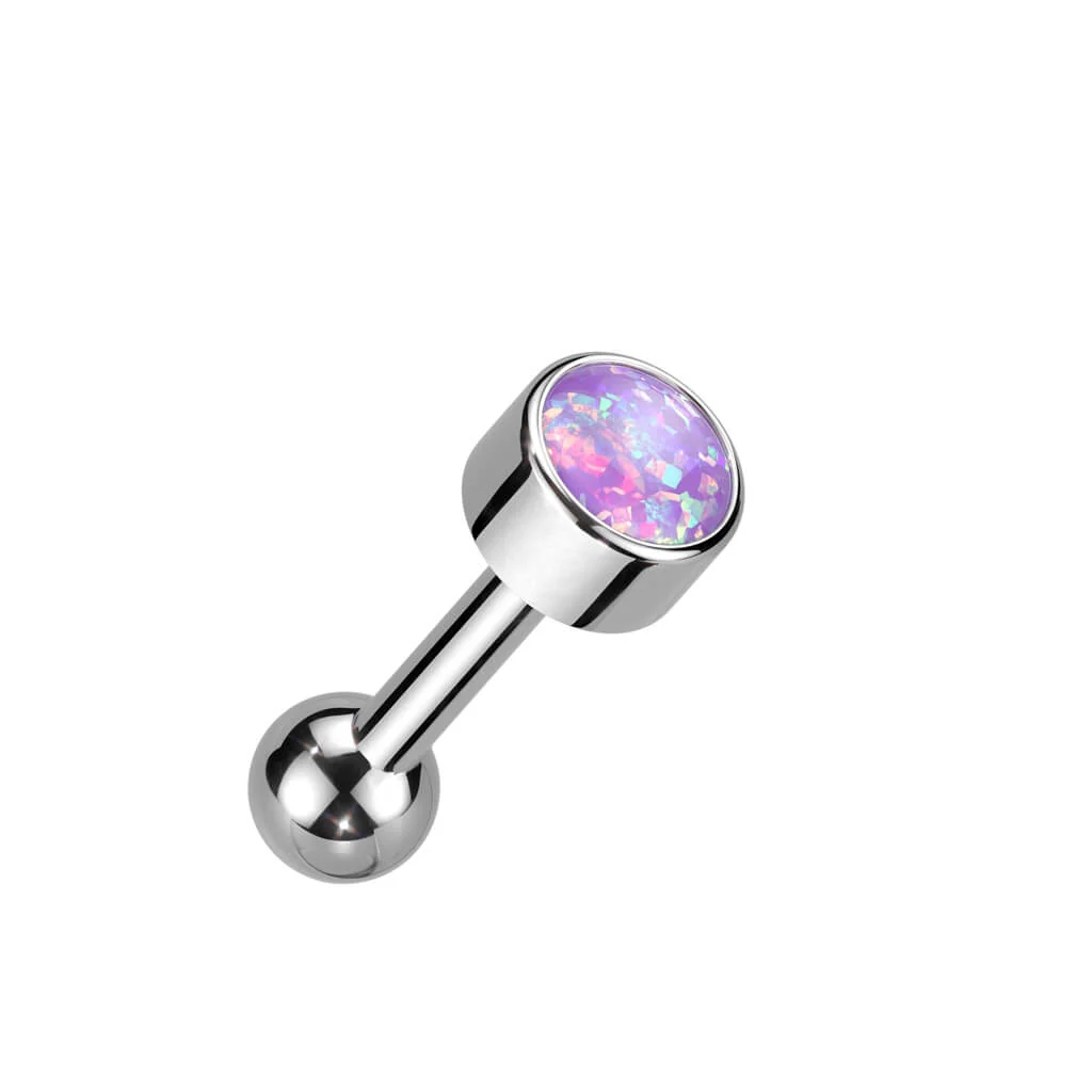 Tytan sztanga opal w oprawie bezel push-in - Image 4
