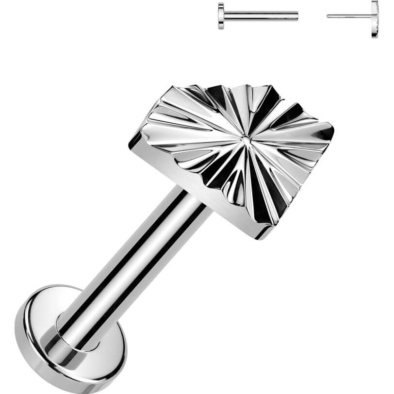 Tytan labret diament push-in - Image 3