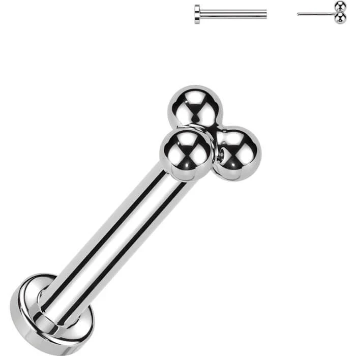 Tytan labret trójkąt kulka push-in - Image 4