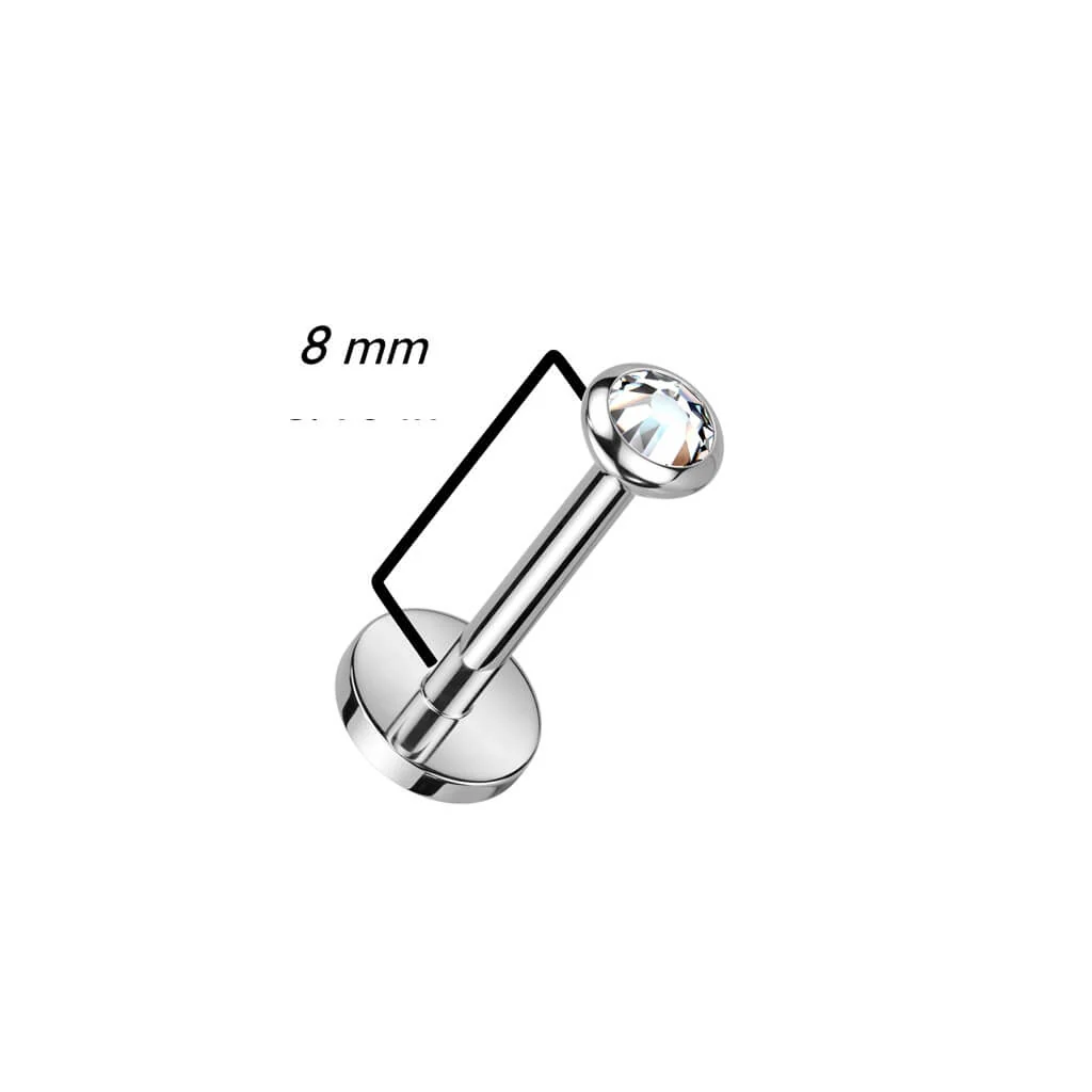 Tytan labret cyrkonia opal push-in - Image 10