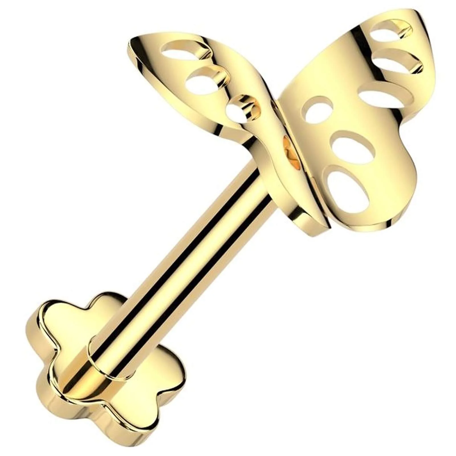 Tytan labret motylek push-in