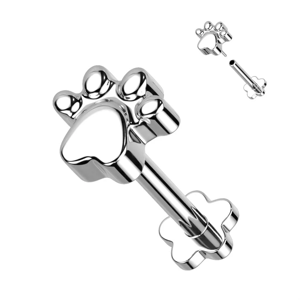 Tytan labret Łapa podstawa w kształcie kwiatka push-in - Image 5