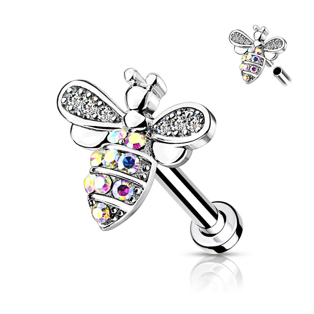 Labret pszczoła cyrkonia gwint wewnętrzny - Image 5