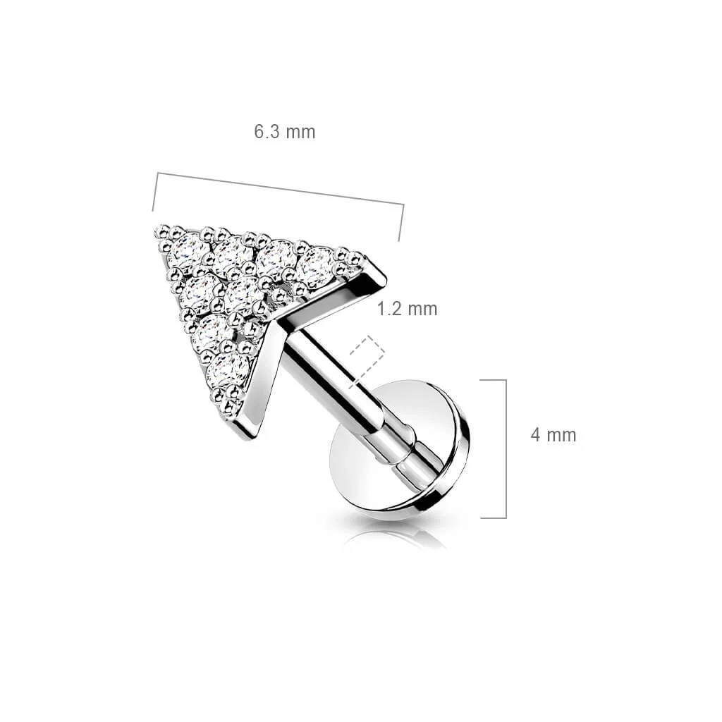 Labret cyrkonia strzała gwint wewnętrzny - Image 8