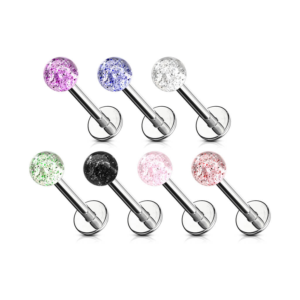 Labret akrylowa kulka glitter - Image 2