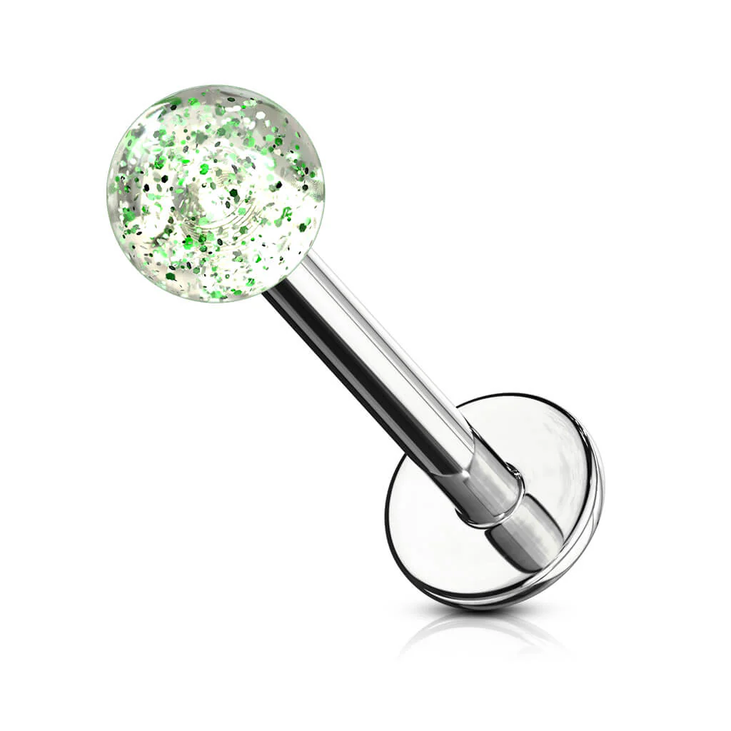 Labret akrylowa kulka glitter - Image 6