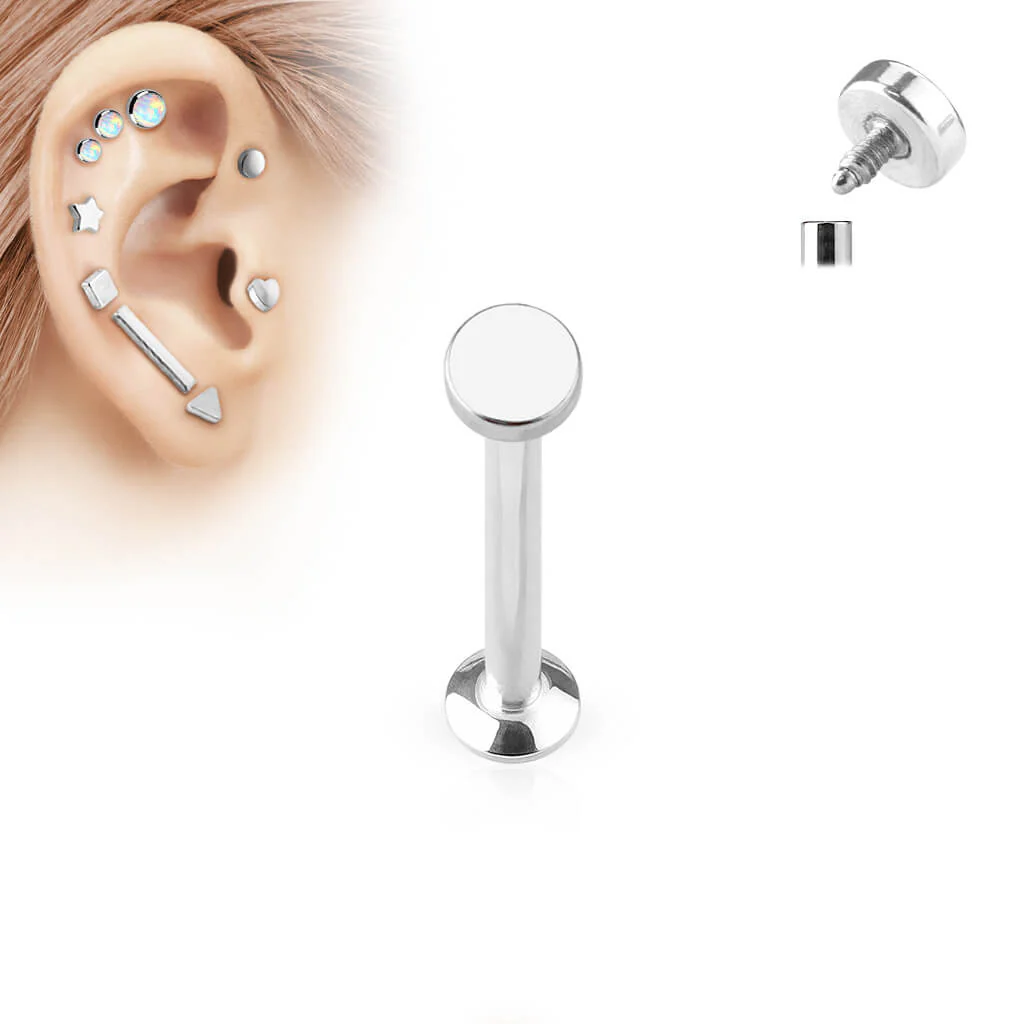 Labret okrągły płaski gwint wewnętrzny - Image 4