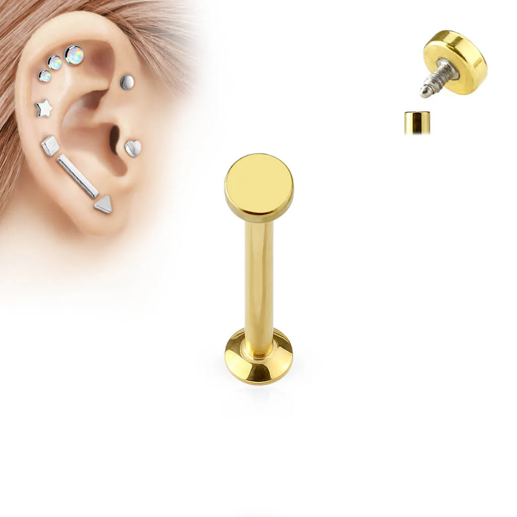 Labret okrągły płaski gwint wewnętrzny - Image 5
