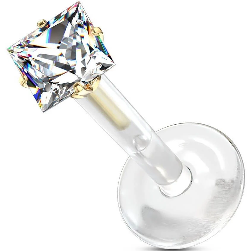 Labret kwadrat cyrkonia