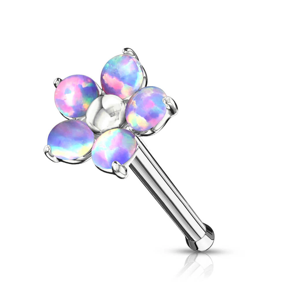 Kolczyk do nosa kwiatek opal - Image 7