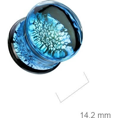 Szkło plug spękany błękit oceanu - Image 2
