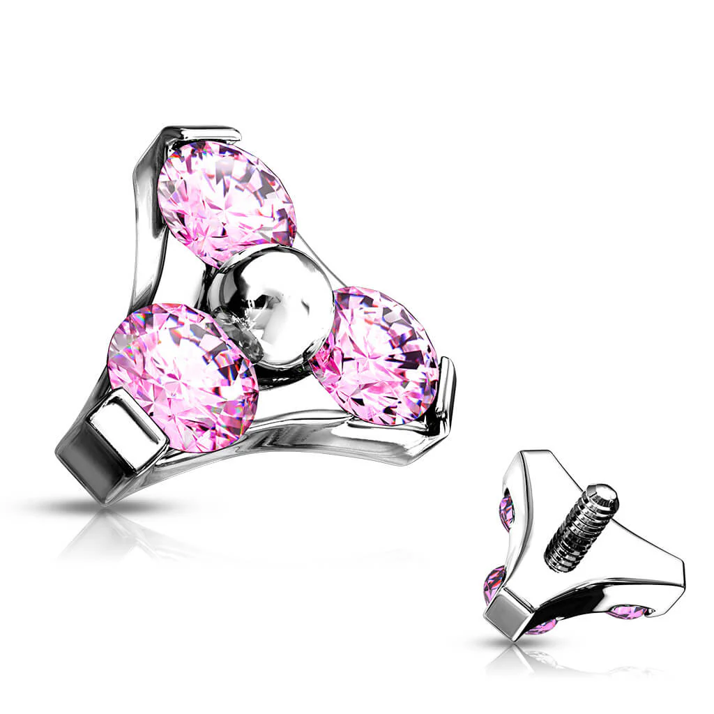 Tytan nakrętka nakrętka trójkąt cyrkonie gwint wewnętrzny - Image 6