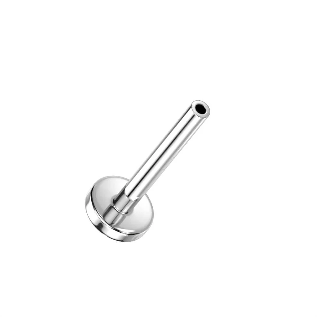 Tytan pręcik labret z płaską podstawą 4mm push-in - Image 3
