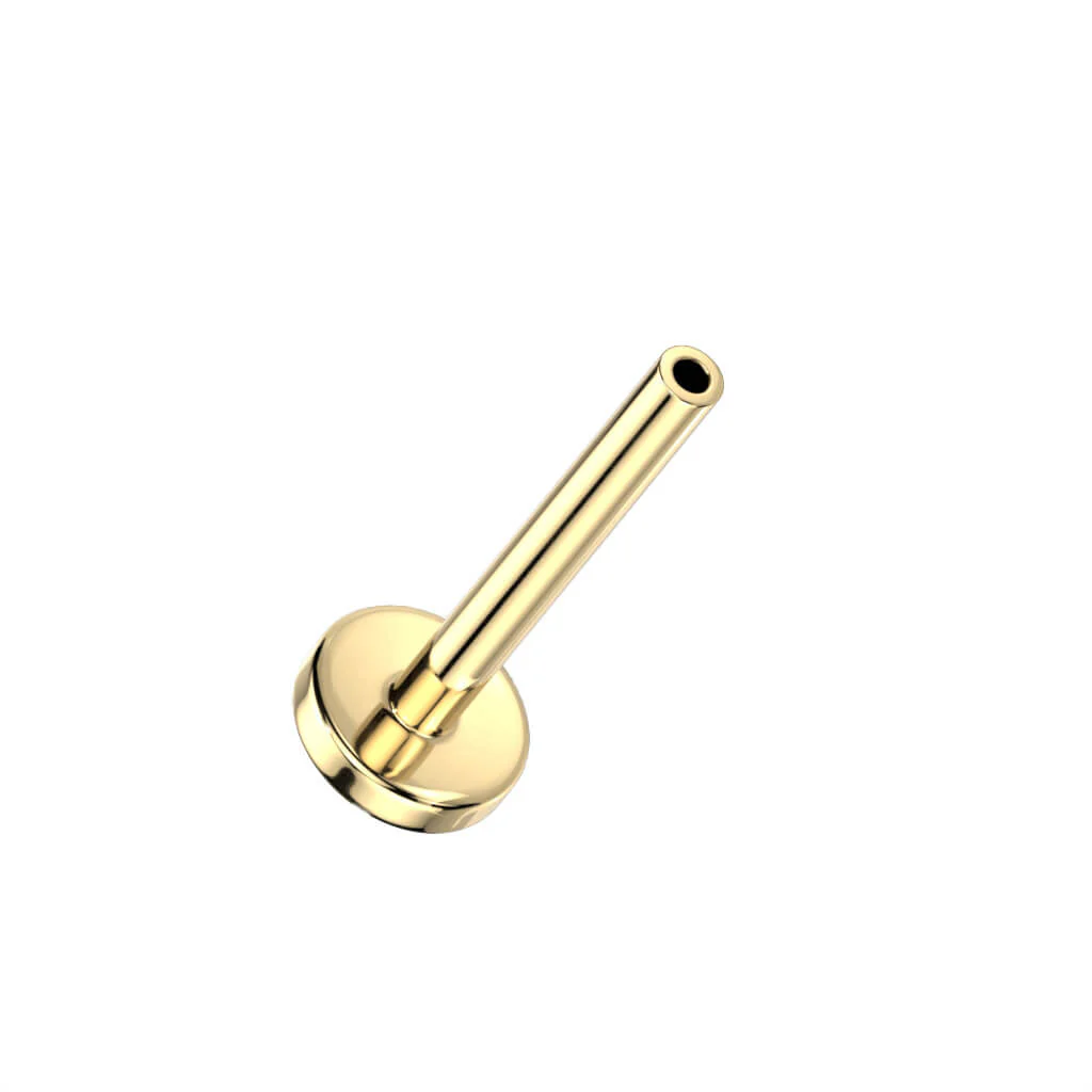 Tytan pręcik labret z płaską podstawą 4mm push-in - Image 4