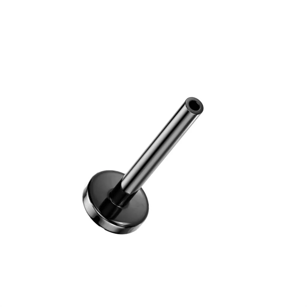 Tytan pręcik labret z płaską podstawą 4mm push-in - Image 5