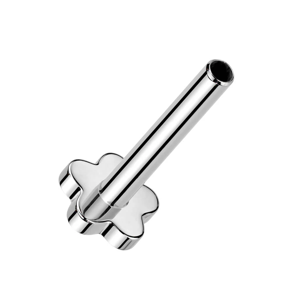 Tytan pręcik labret z podstawą w kształcie kwiatka push-in - Image 6