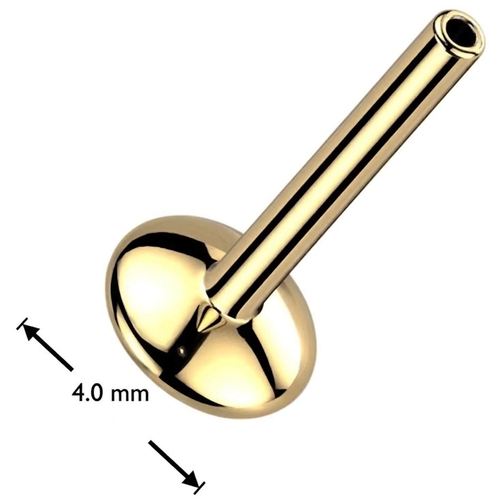Tytan pręcik labret podstawa 4mm push-in - Image 3