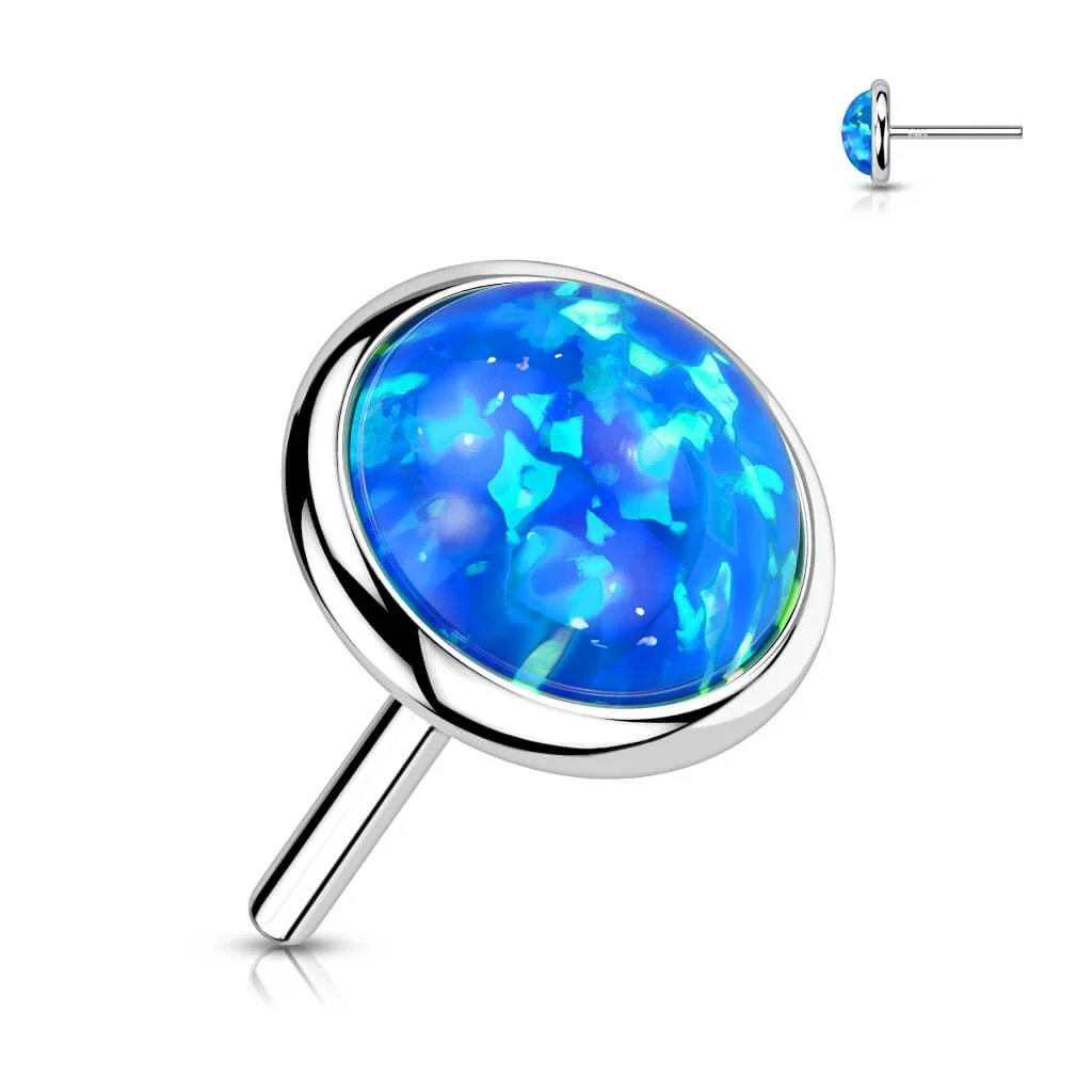 Złoto 585 nakrętka okrągły opal płaski push-in - Image 4