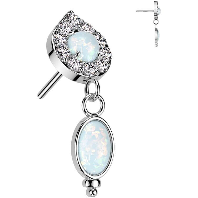 Złoto 585 nakrętka kropla opal zawieszka push-in - Image 3