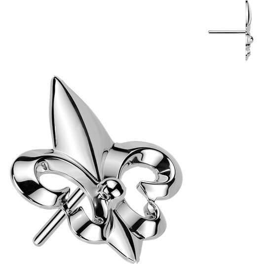 Tytan nakrętka nakrętka fleur de lis push-in - Image 3
