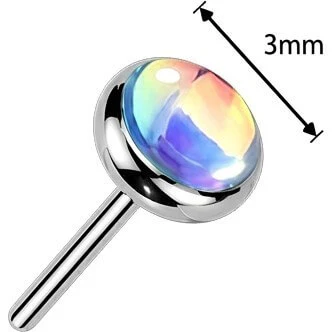 Tytan nakrętka nakrętka opalizujący kamień push-in - Image 10