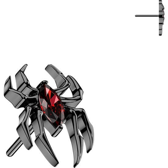 Tytan nakrętka nakrętka pająk z cyrkonią markizą push-in - Image 3