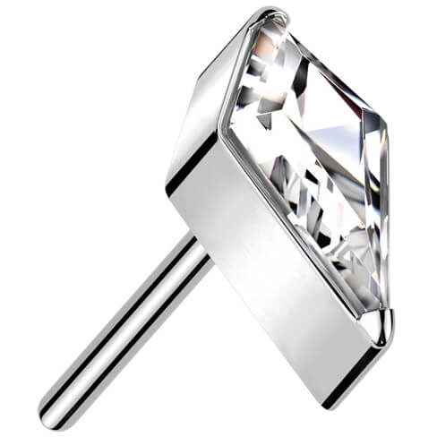 Tytan kształt diamentu opal cyrkonia push-in - Image 3