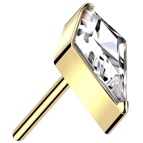 Tytan kształt diamentu opal cyrkonia push-in - Image 5