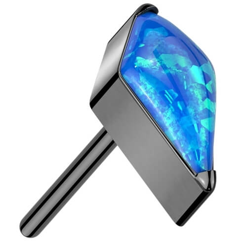 Tytan kształt diamentu opal cyrkonia push-in - Image 6