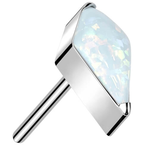 Tytan kształt diamentu opal cyrkonia push-in - Image 7