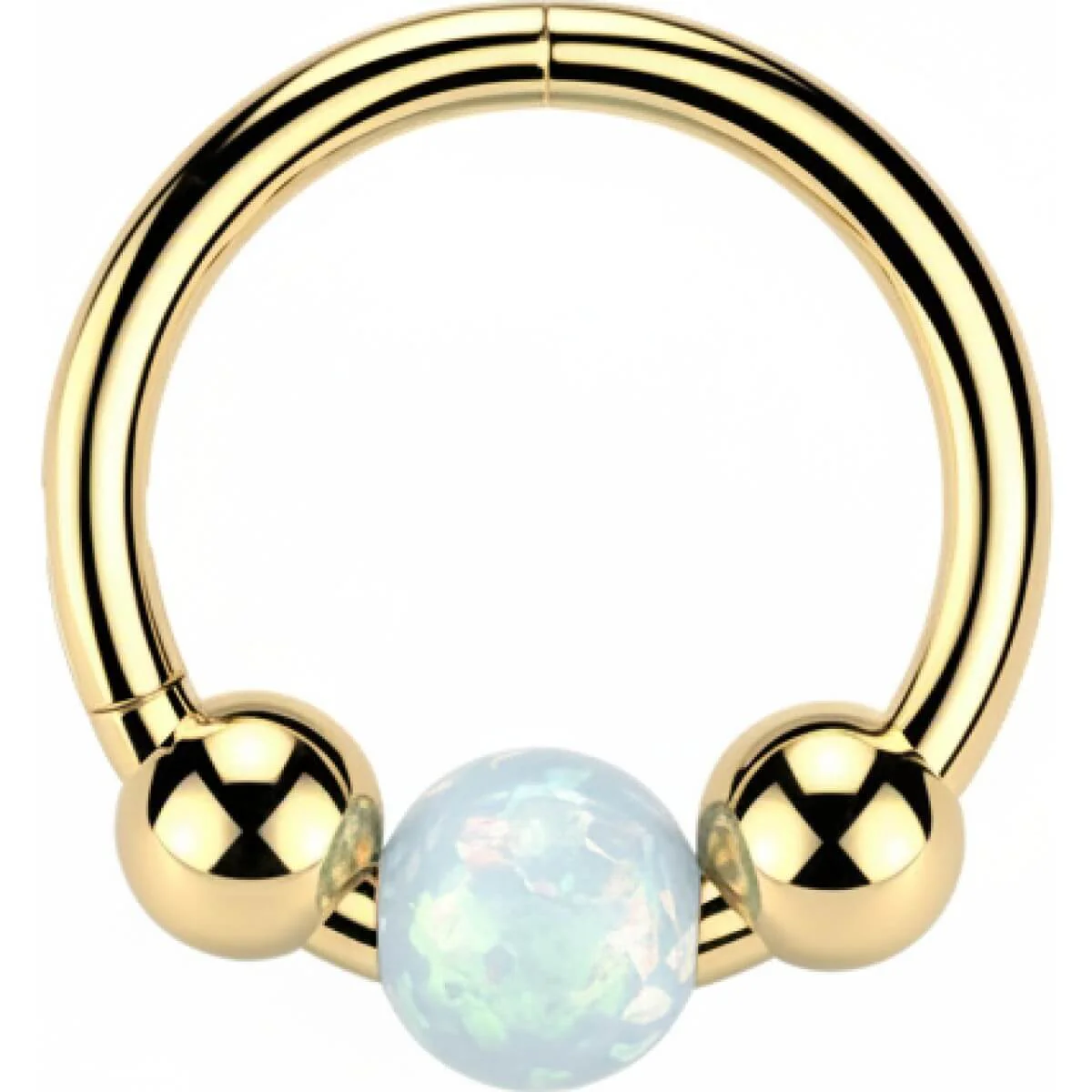 Kółko 3 kuleczki opal clicker