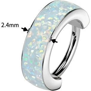Tytan kółko opal szeroki clicker - Image 3
