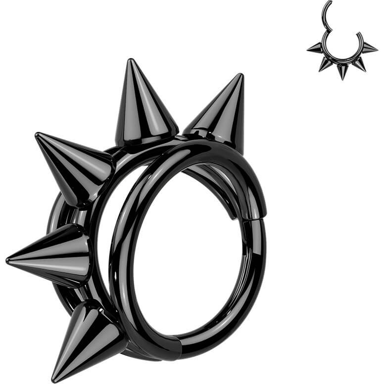 Tytan kółko potrójne kółko środkowe kolce clicker - Image 3