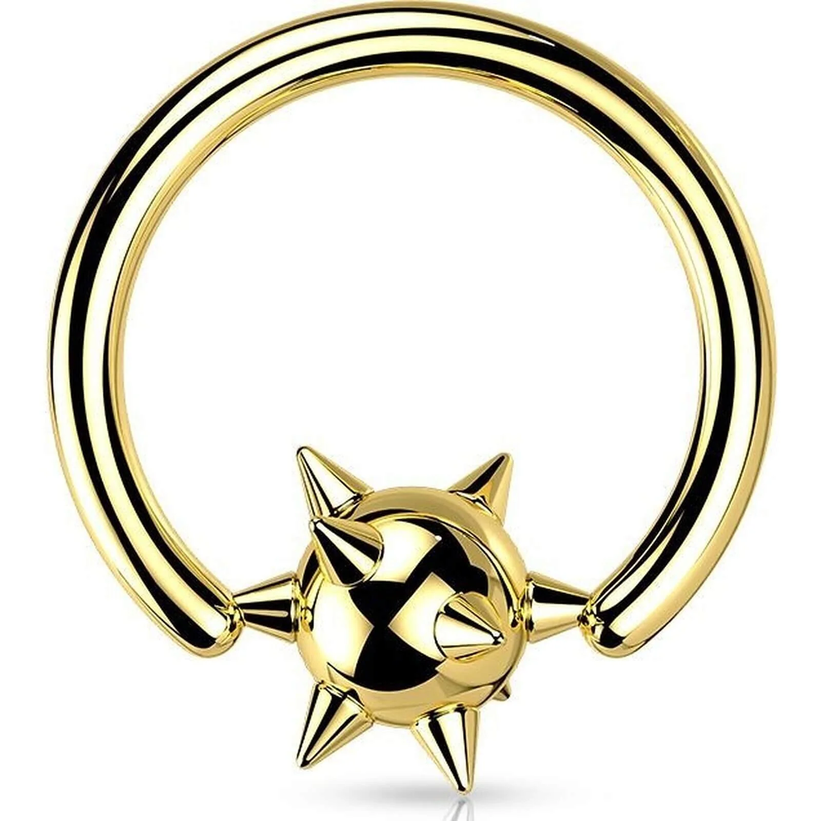 Kółko z kulką z kolcami zapięcie captive bead