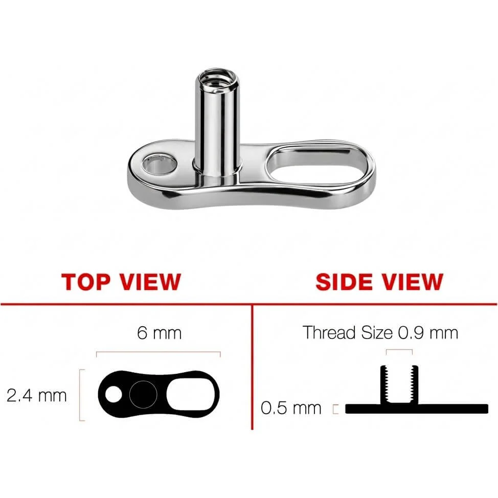 Tytan stopka 2 dziurki wysokość 2mm, 2.5mm i 3mm gwint wewnętrzny - Image 3