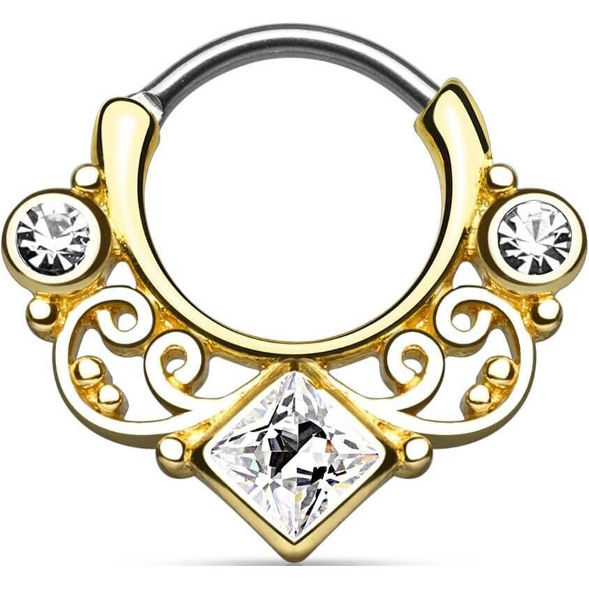 Septum clicker kwadrat cyrkonia clicker