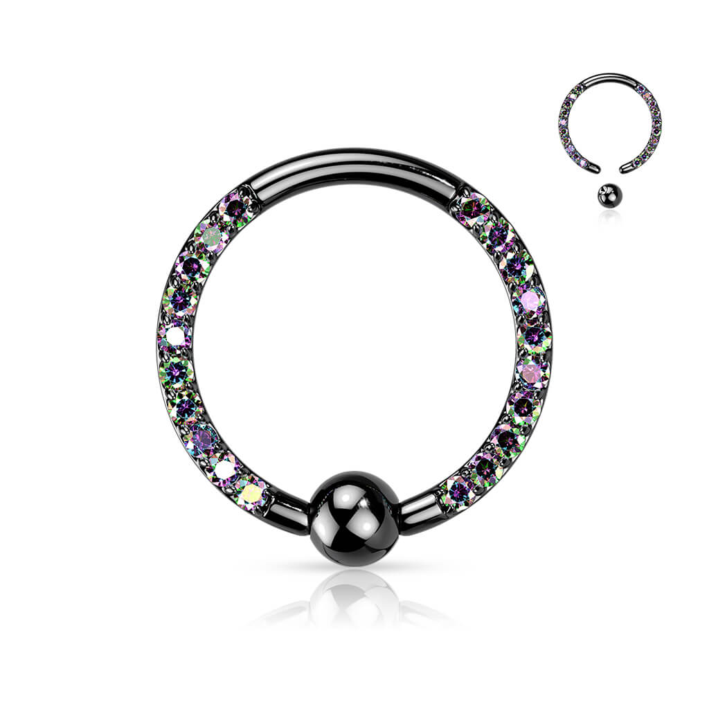 Tytan kółko z kulką cyrkonia zapięcie captive bead - Image 5