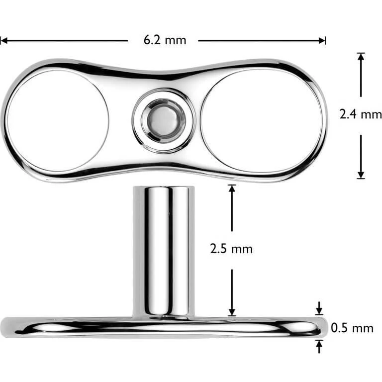 Tytan stopka 2 dziurki wysokość 2.5mm gwint wewnętrzny - Image 3