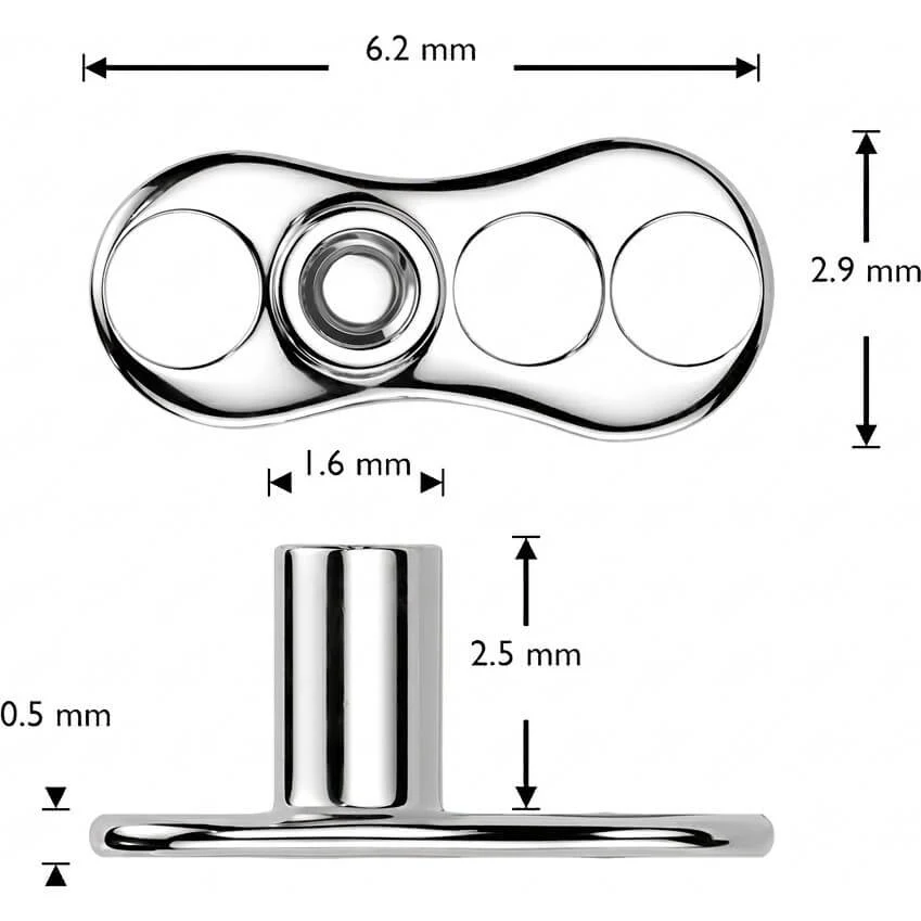 Tytan microdermal 3 dziurki kamień naturalny gwint wewnętrzny - Image 7