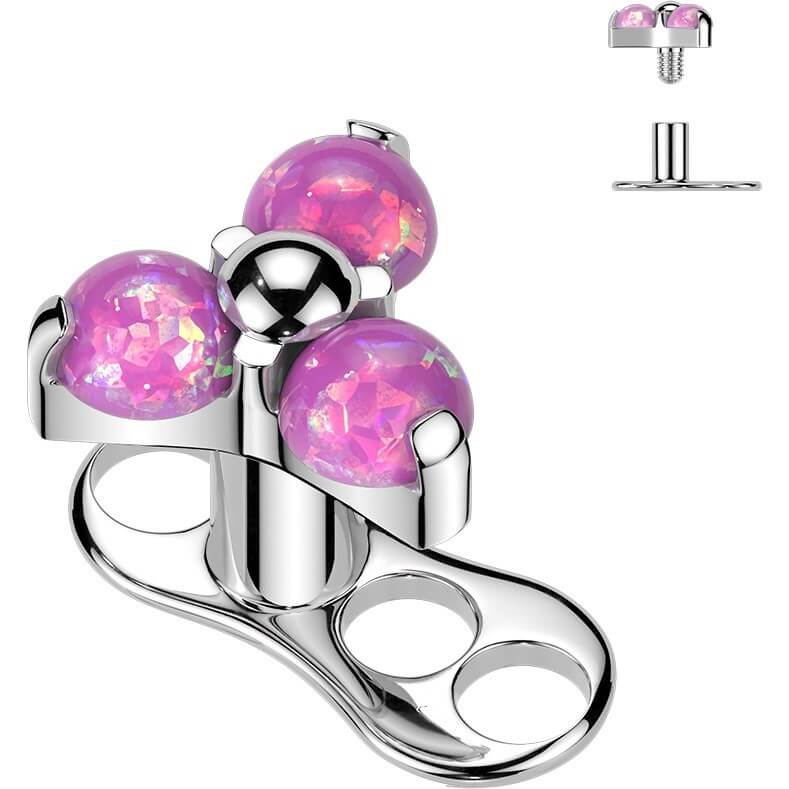 Tytan microdermal 3 hole trójkąt zirconia gwint wewnętrzny - Image 6