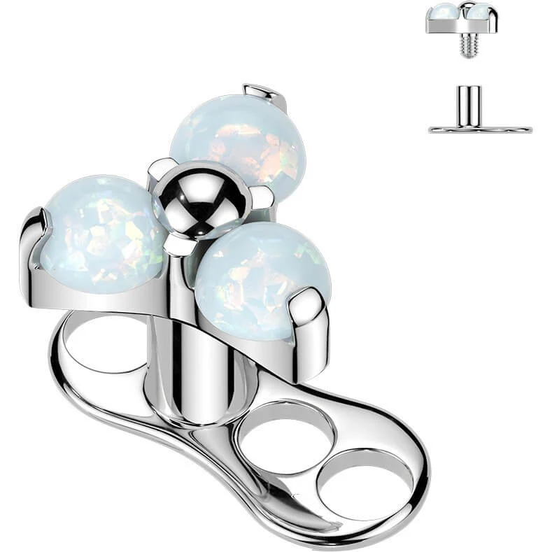 Tytan microdermal 3 hole trójkąt zirconia gwint wewnętrzny - Image 8