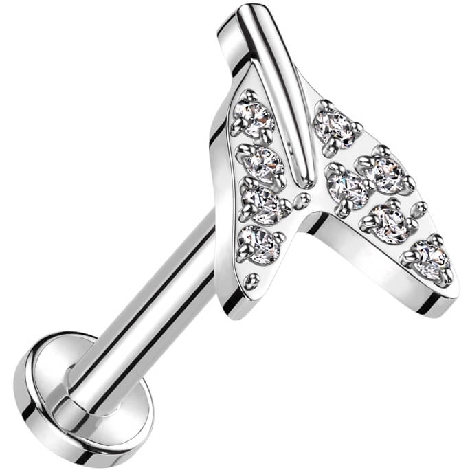 Tytan labret ogon cyrkonie gwint wewnętrzny - Image 3
