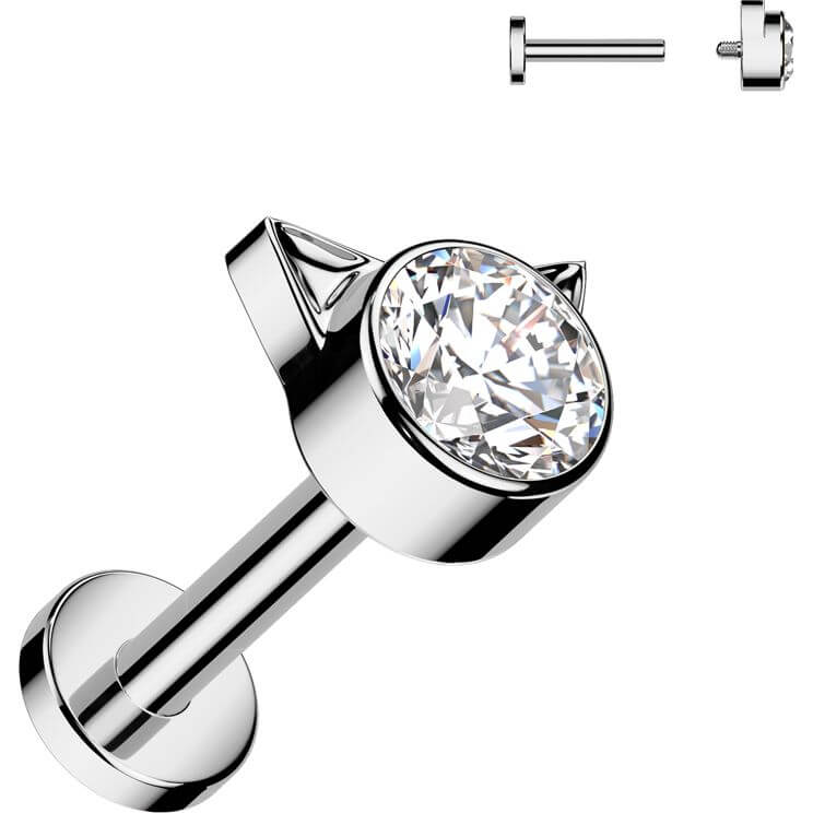 Tytan labret kot cyrkonia gwint wewnętrzny - Image 4