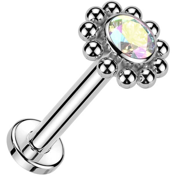 Tytan labret koraliki cyrkonia gwint wewnętrzny - Image 2