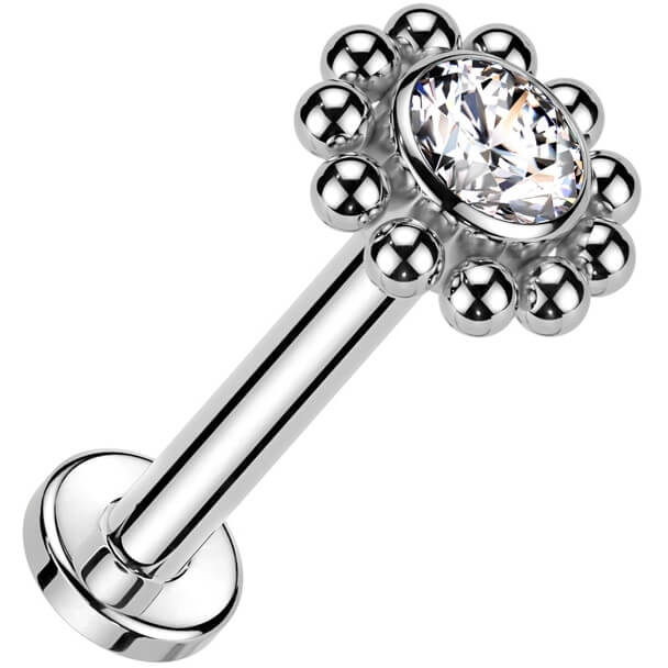 Tytan labret koraliki cyrkonia gwint wewnętrzny - Image 3