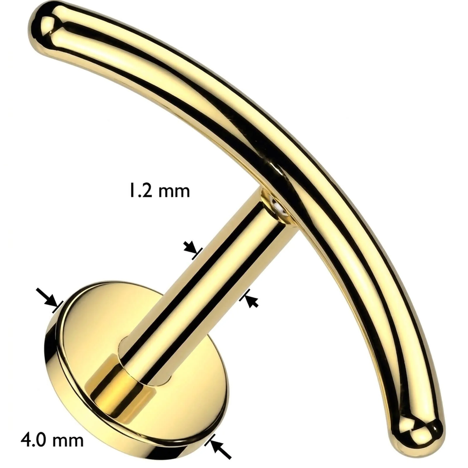 Tytan labret zaokrąglony słupek gwint wewnętrzny - Image 6