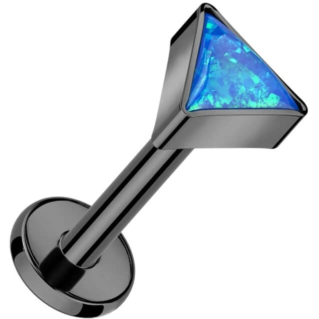 Tytan labret trójkąt opal gwint wewnętrzny - Image 3