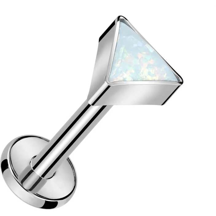 Tytan labret trójkąt opal gwint wewnętrzny - Image 4